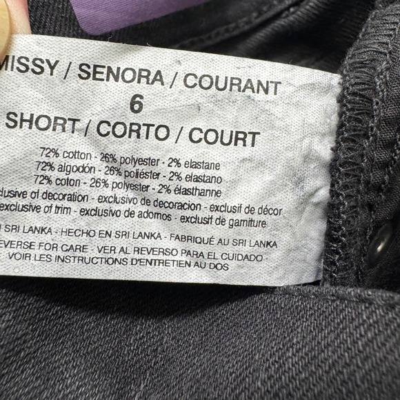 Gloria Vanderbilt Amanda Rosette Jeans Womens 6 Black Straight Leg D24067RS-BKRW - Picture 4 of 8